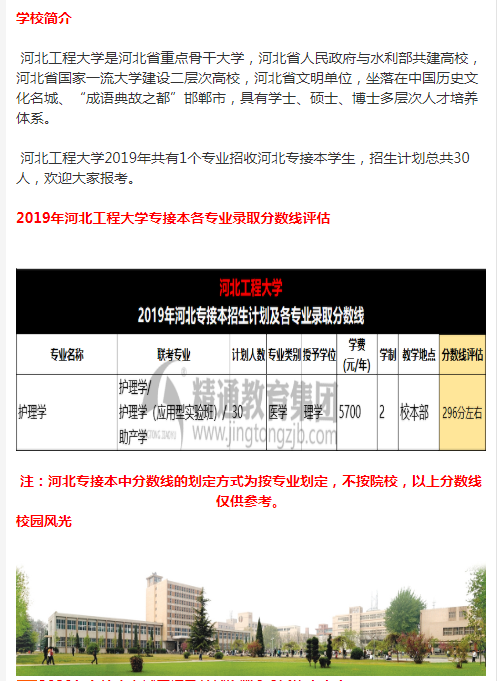 2019年河北工程大学专接本录取分数线评估