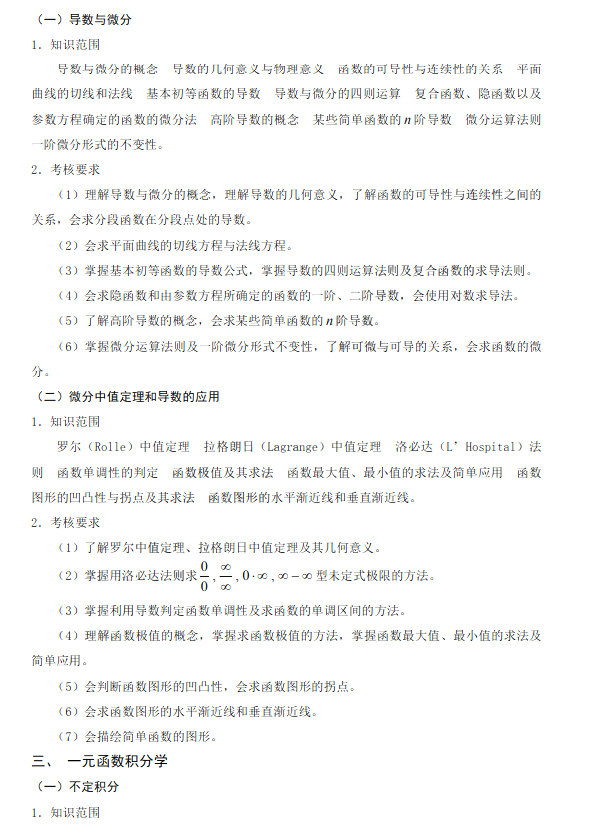 河北专接本一元函数积分学考点归纳总结