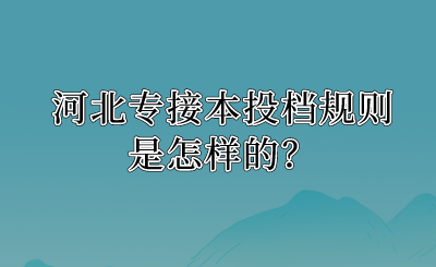 河北专接本投档规则是怎样的？.png