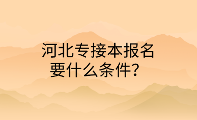 河北专接本报名要什么条件？.png