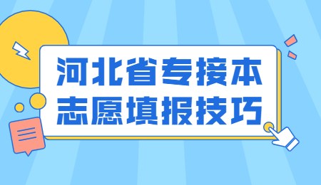 河北省专接本志愿填报技巧