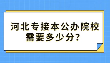 河北专接本公办院校需要多少分？