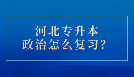 河北专升本政治怎么复习？