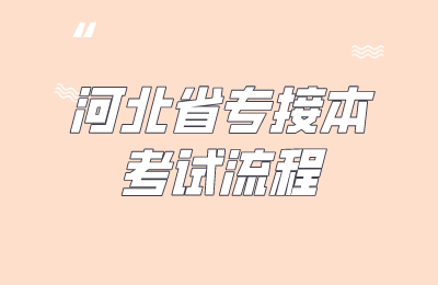 河北省专接本考试流程